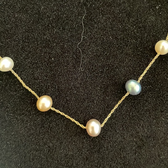 Effy 14k multi color tin cup necklace from Macys 16 inch yellow gold - Picture 3 of 5